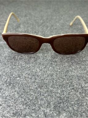 Michael Kors MK18319 Italy Brown Ivory Rectangular Sunglasses Women Designer